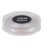 JAM Paper Double Faced Satin Ribbon, White (803SAWH25)