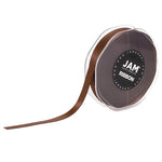 JAM Paper Double Faced Satin Ribbon, Chocolate Brown (803SACHB25)