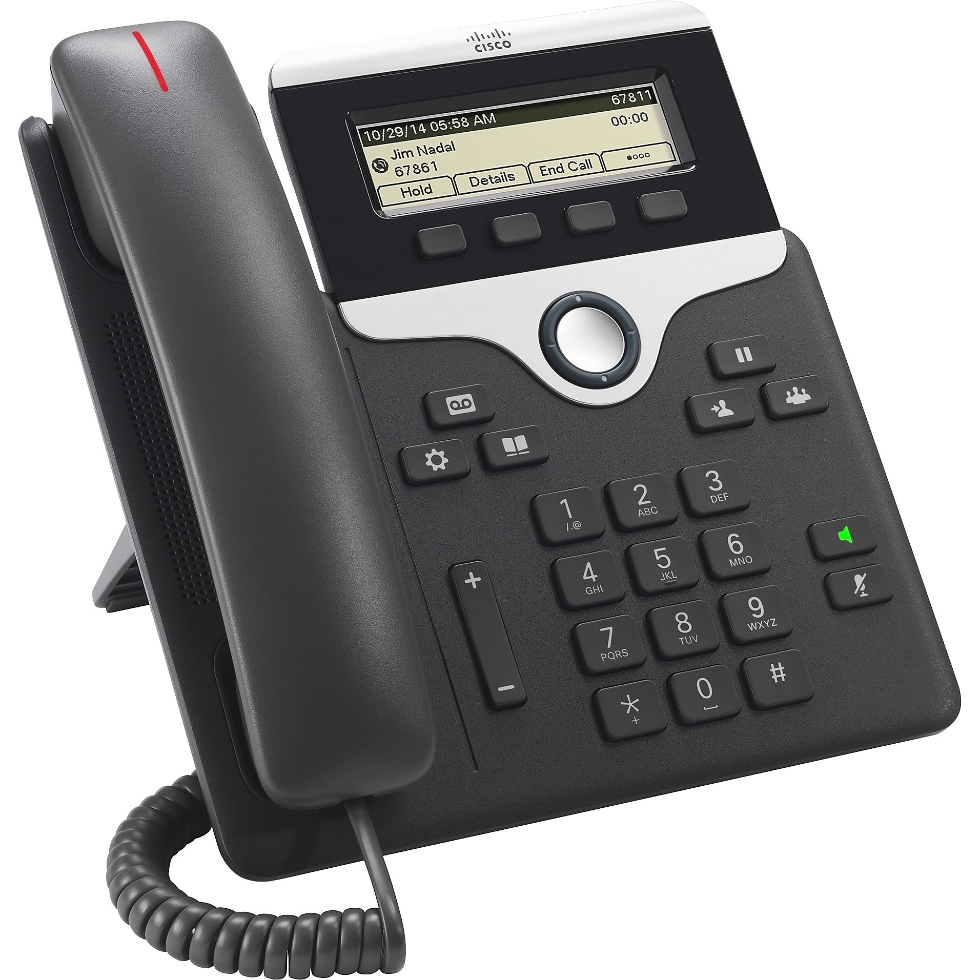 Cisco 7811 IP Phone, Cable, Wall Mountable, Desktop, Charcoal (CP-7811-3PCC-K9=)