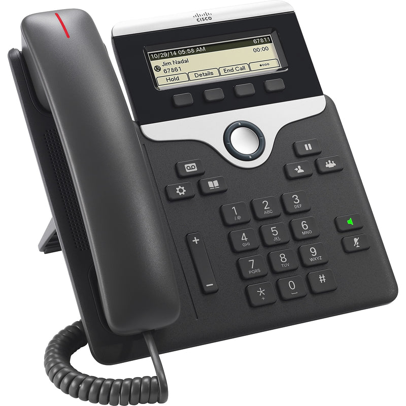 Cisco 7811 IP Phone, Cable, Wall Mountable, Desktop, Charcoal (CP-7811-3PCC-K9=)
