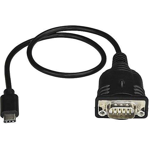 StarTech UCB C to Serial Adapter, USB C to RS232 Cable, USB C to DB9 Cable Adapter, Windows / macOS / Linux Compatible