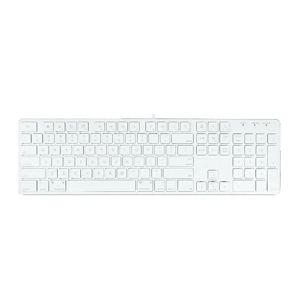 Macally Wired Keyboard, White (SLIMKEYPRO)