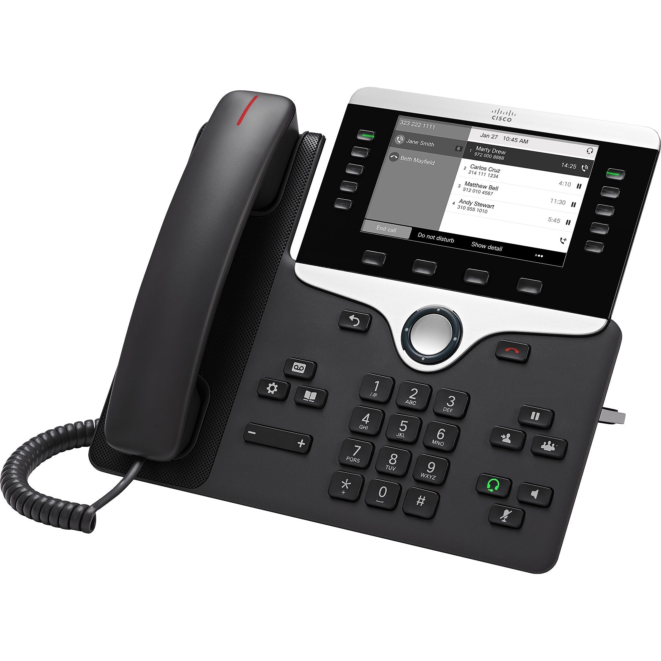 Cisco 8811 IP Phone, Cable, Wall Mountable, Desktop, Charcoal (CP-8811-3PCC-K9=)