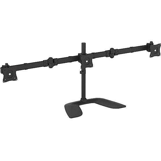 StarTech Triple-Monitor Desktop Stand, Articulating Adjustable Monitor, Up to 27", Black (ARMBARTRIO2)