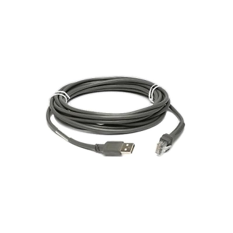 Zebra® CBA-UF6-C12ZAR 12' USB Type A Shielded Data Transfer Cable