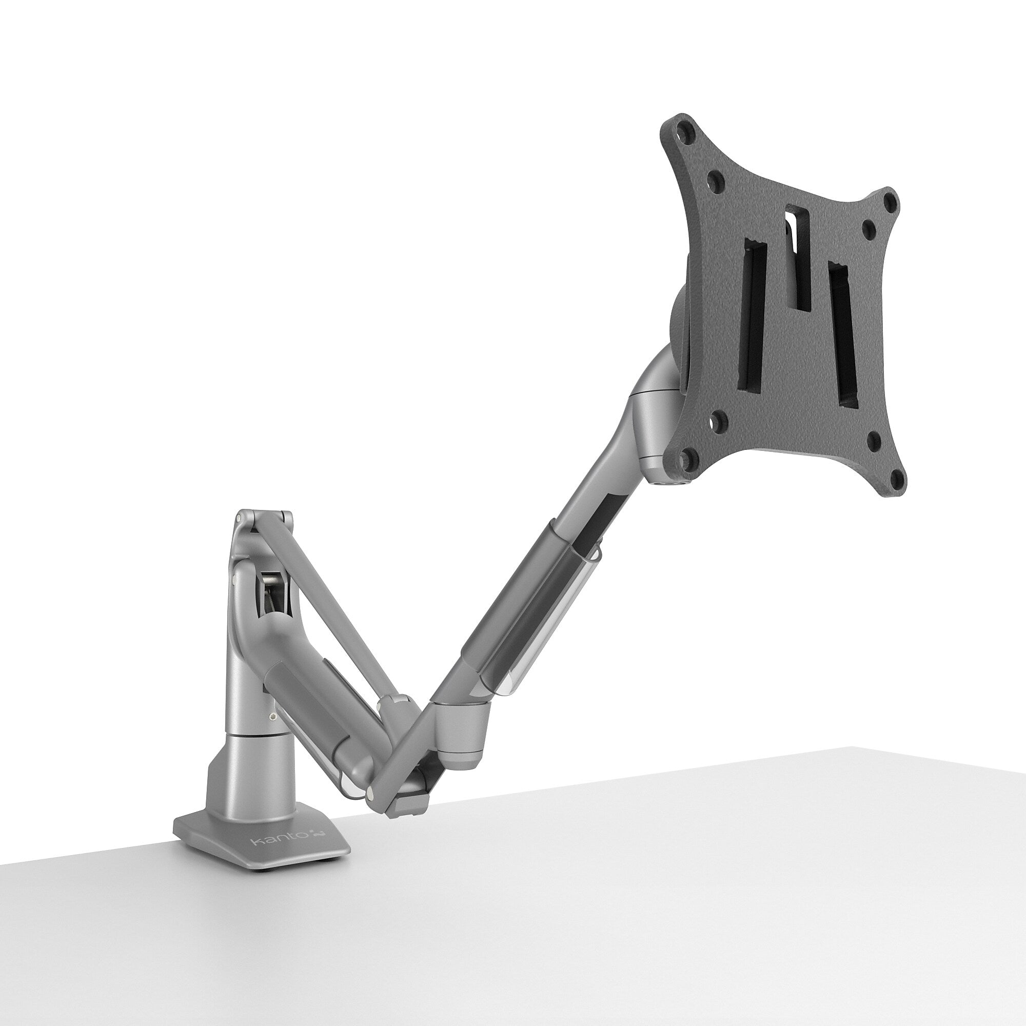 Kanto DMS1000S Adjustable Gas Shock Arm Monitor Desktop Mount for up to 32" Displays, Silver