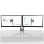 Kanto DMS2000S Adjustable Gas Shock Arm Dual-Monitor Desktop Mount for up to 32" Displays, Silver
