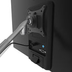 Kanto DMS1000S Adjustable Gas Shock Arm Monitor Desktop Mount for up to 32" Displays, Silver