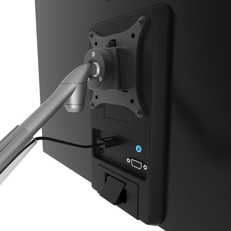 Kanto DMS1000S Adjustable Gas Shock Arm Monitor Desktop Mount for up to 32" Displays, Silver