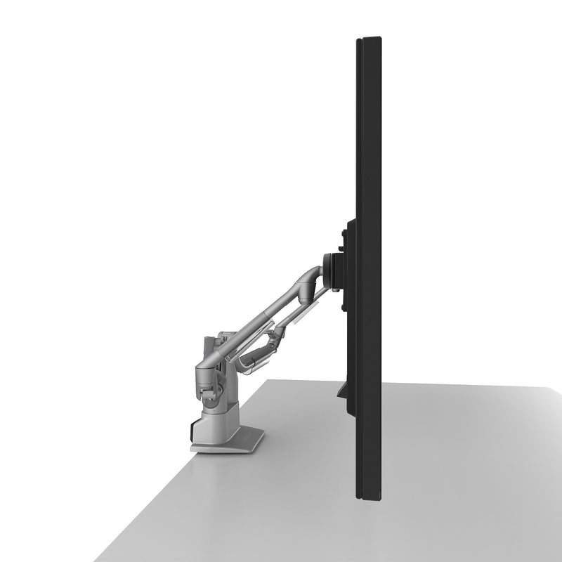 Kanto DMS2000S Adjustable Gas Shock Arm Dual-Monitor Desktop Mount for up to 32" Displays, Silver
