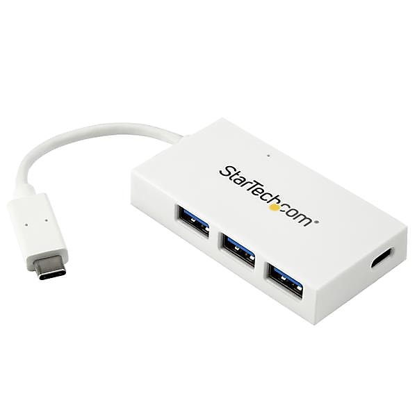 StarTech 4-Port USB-C Hub, White (HB30C3A1CFBW)