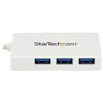 StarTech 4-Port USB-C Hub, White (HB30C3A1CFBW)