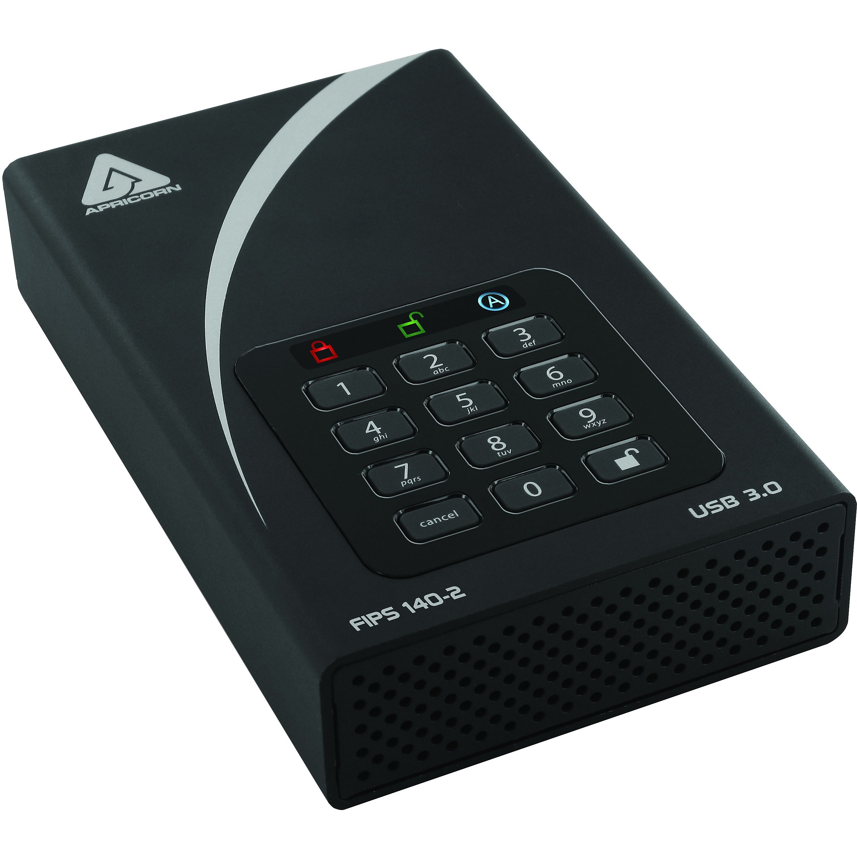 Apricorn Aegis Padlock DT FIPS ADT-3PL256F-12TB 12 TB External Hard Drive, Desktop, TAA Compliant (ADT-3PL256F-12TB)