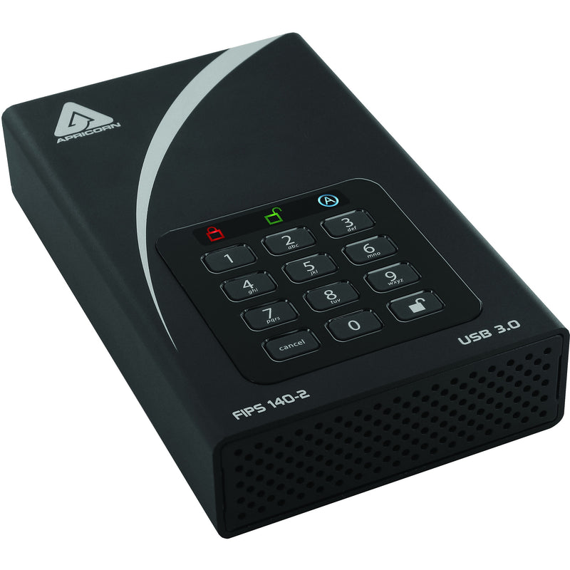 Apricorn Aegis Padlock DT FIPS ADT-3PL256F-12TB 12 TB External Hard Drive, Desktop, TAA Compliant (ADT-3PL256F-12TB)