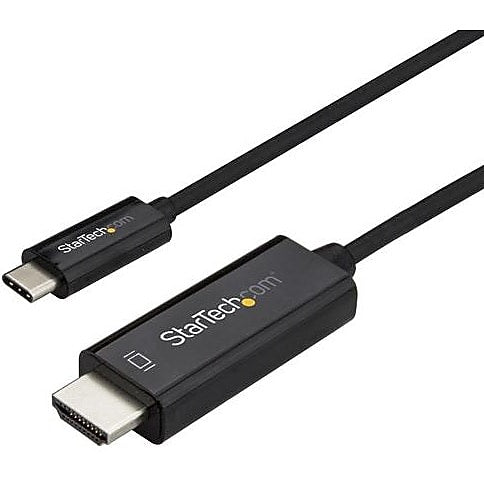 StarTech.com 2 m (6 ft.) USB-C to HDMI Cable, 4K at 60 Hz, Black (CDP2HD2MBNL)