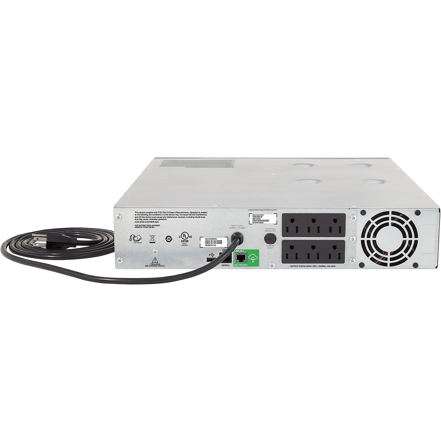 APC Smart-UPS 1440VA 6-Outlet UPS, Black (SMC1500-2UC)