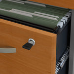Bush Business Furniture Westfield 72W x 36D Bow Front U Shaped Desk w/ Mobile File Cabinets, Natural Cherry (SRC043NCSU)