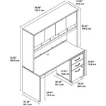 Bush Business Furniture Westfield 60"W Office Desk with Hutch and Mobile File Cabinet, Hansen Cherry (SRC014HCSU)
