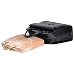 McKlein Lakewood Leather Briefcase, Laptop Compatible, Rolling, TSA Checkpoint Friendly, Black (96615)