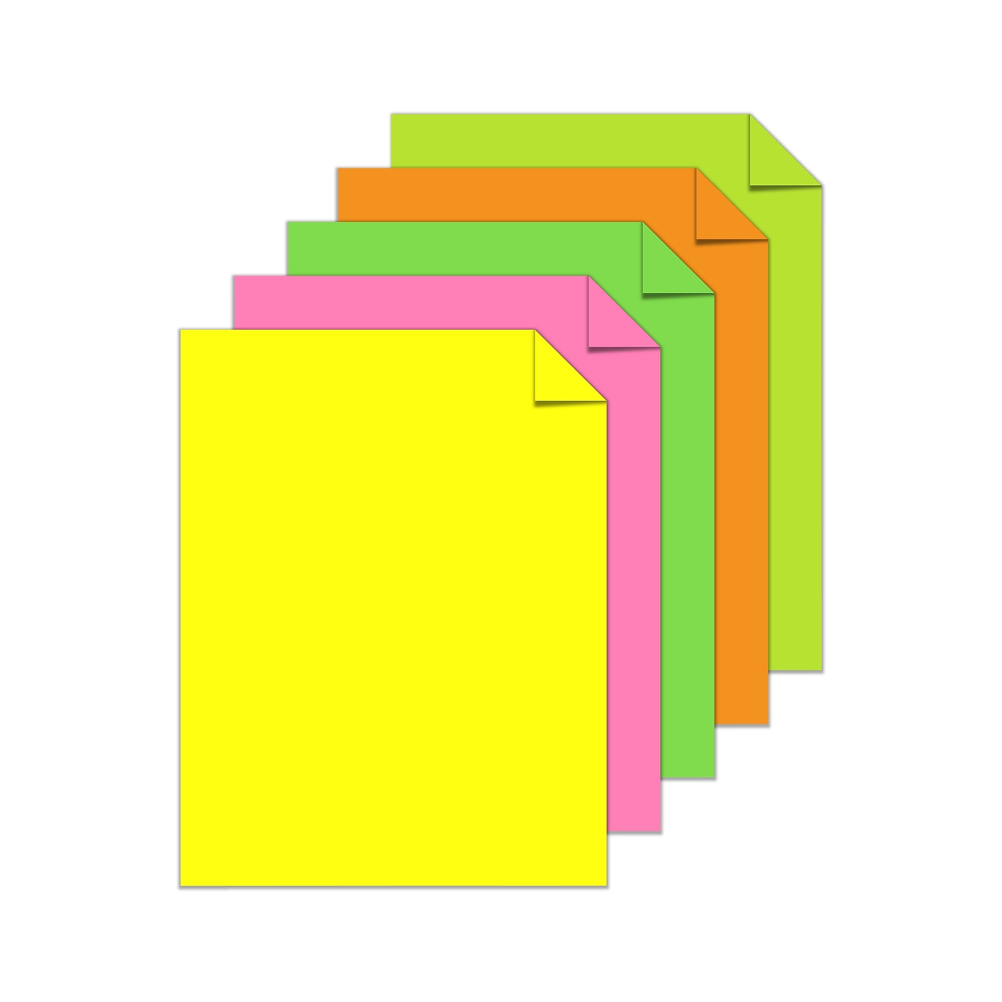 Astrobrights Color Paper, 8.5" x 11", 24 lb., Neon Assorted Colors, 500/Ream (20270)