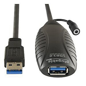 Plugable 32' USB 3.0 Type A to Type B Power Extension Cord, Black  (USB3-10M-D)