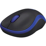 Logitech M185 Wireless Ambidextrous Optical Mouse, Blue (910-003636)