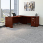 Bush Business Furniture Westfield 72W L Shaped Desk with 48W Return and Mobile File Cabinet, Mahogany (SRC001MASU)