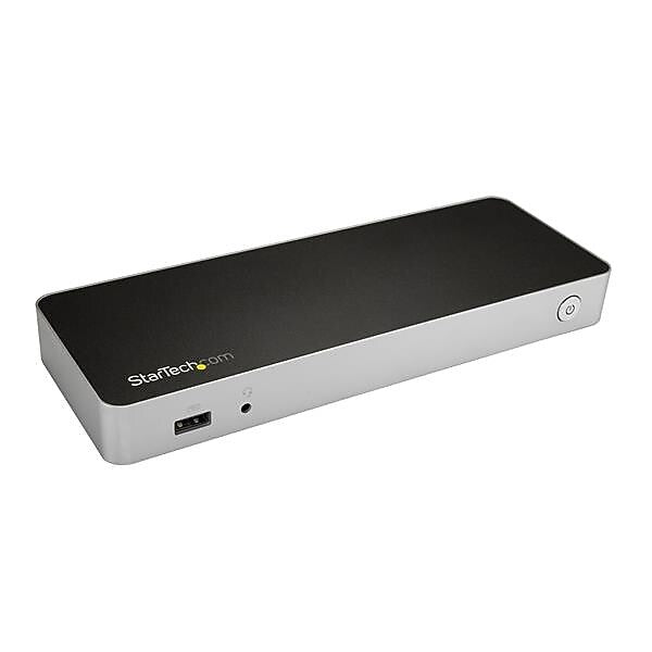 StarTech® MST30C2HHPD Black Dual Monitor USB C Dock, For Windows Laptops, 4K MST with 60W Power Delivery