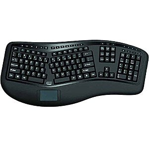 Adesso Tru-Form Wireless Keyboard, Black (WKB-4500UB)