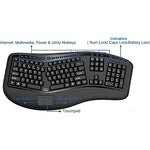 Adesso Tru-Form Wireless Keyboard, Black (WKB-4500UB)