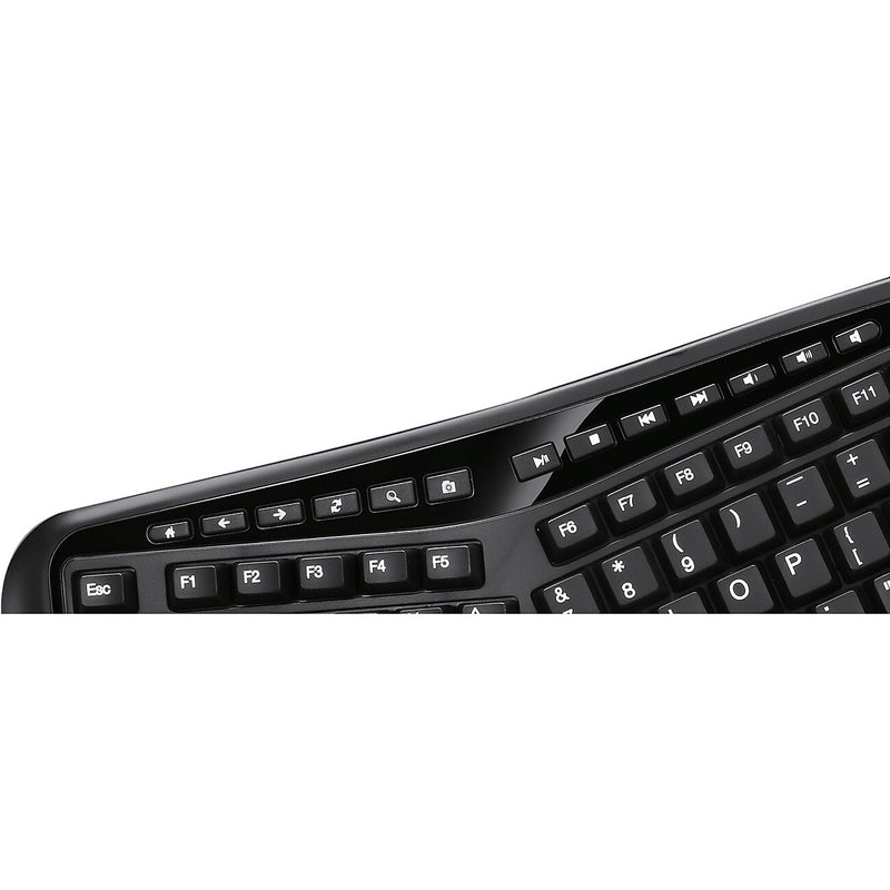 Adesso Tru-Form Wireless Keyboard, Black (WKB-4500UB)