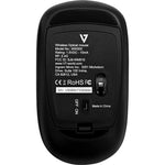 V7 Wireless Ambidextrous Optical Mouse, Black (MW200-1N)