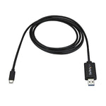 StarTech USBC3LINK 6.5' USB-C to USB-A Data Transfer Cable for Mac/Windows, Black