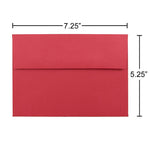 JAM Paper A7 Colored Invitation Envelopes, 5.25 x 7.25, Red Recycled, Bulk 1000/Carton (15945B)