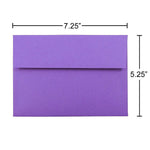 JAM Paper A7 Colored Invitation Envelopes, 5 1/4" x 7 1/4", Violet Purple Recycled, Bulk 1000/Carton (80278B)