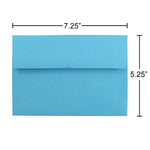 JAM Paper A7 Colored Invitation Envelopes, 5.25 x 7.25, Blue Recycled, Bulk 1000/Carton (54093B)