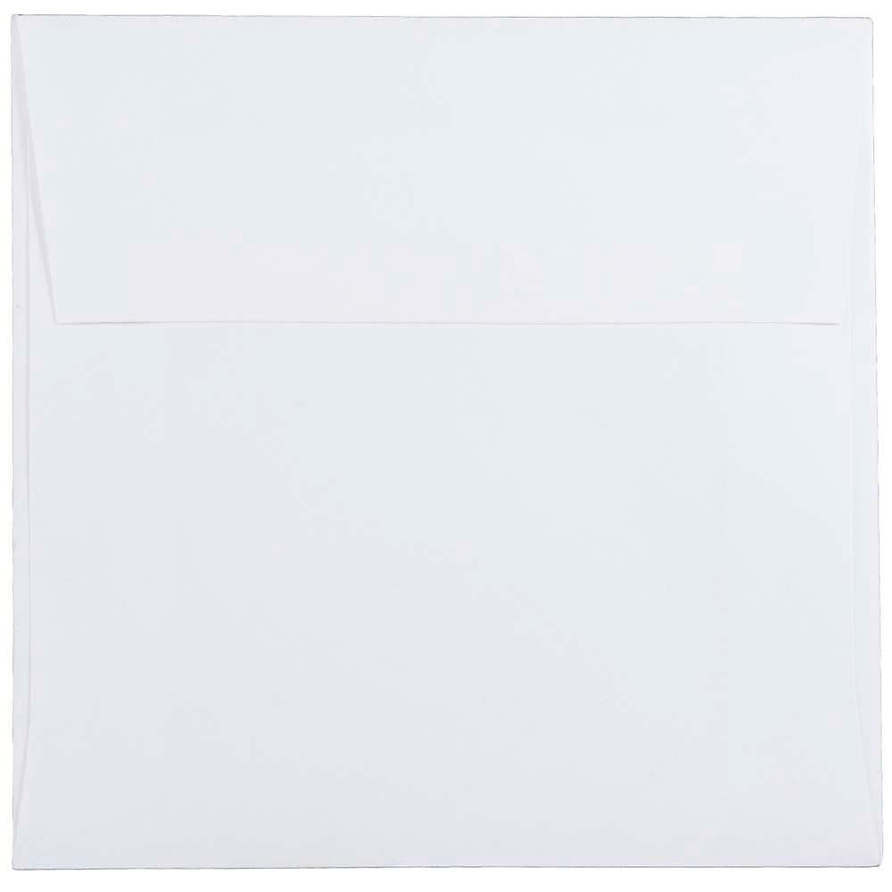 JAM Paper 5.5 x 5.5 Square Invitation Envelopes, White, 100/Pack (28415B)