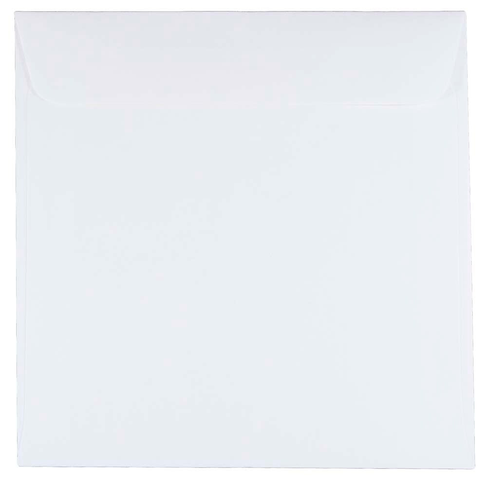 JAM Paper 7 x 7 Square Invitation Envelopes, White, Bulk 1000/Carton (28209C)