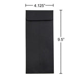 JAM Paper #10 Policy Business Envelopes, 4.125 x 9.5, Black Linen, Bulk 1000/Carton (V01218B)