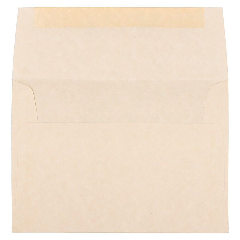 JAM Paper A6 Parchment Invitation Envelopes, 4.75 x 6.5, Natural Recycled, Bulk 1000/Carton (34926B)