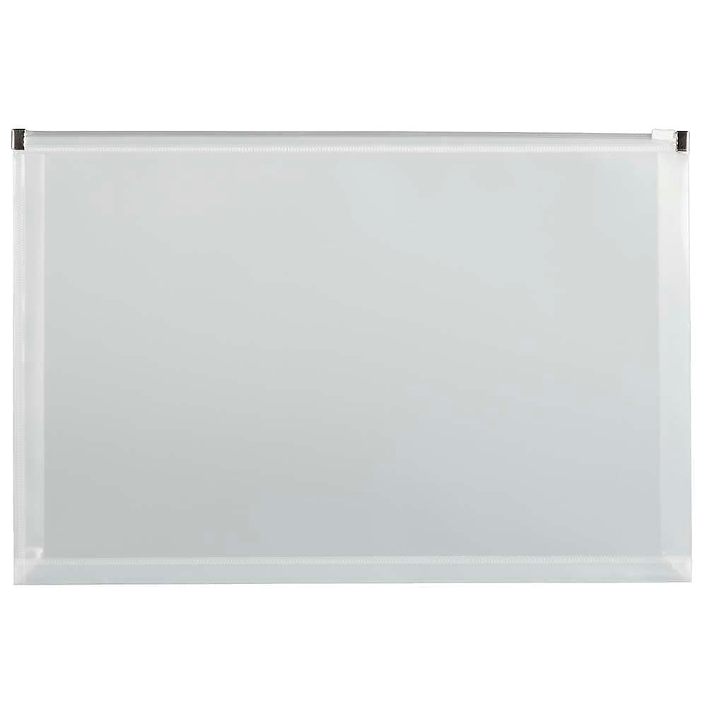 JAM Paper Plastic Envelopes with Zip Closure, Legal Booklet, 9.5 x 14.5, Clear, 12/Pack (219Z1CL)