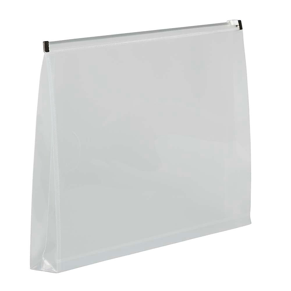 JAM Paper Plastic Envelopes with Zip Closure, Legal Booklet, 9.5 x 14.5, Clear, 12/Pack (219Z1CL)