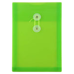 JAM Paper Plastic Filing Envelope with Button & String Closure, Lime Green, 120/Box (472B1LIB)