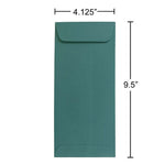JAM Paper #10 Policy Business Envelopes, 4.125 x 9.5, Teal, Bulk 1000/Carton (21512995B)
