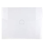 JAM Paper Plastic Portfolio Case with Circular Tuck Flap Closure, Clear Frost, 24/Carton (3788B)