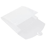 JAM Paper Plastic Portfolio Case with Circular Tuck Flap Closure, Clear Frost, 24/Carton (3788B)