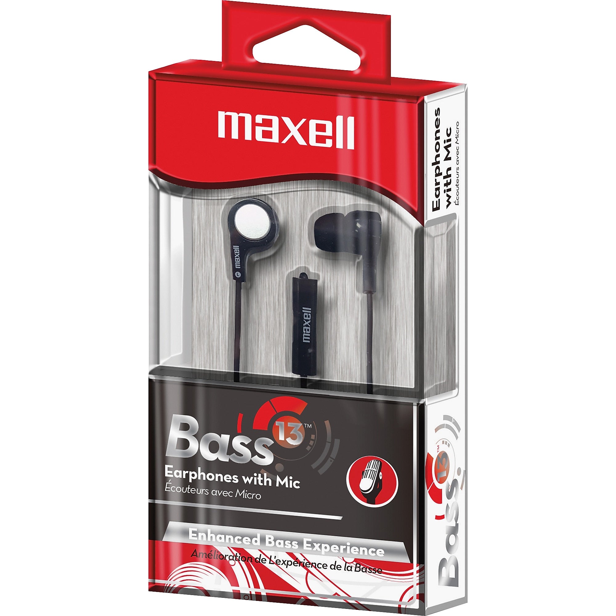 Maxell Wired Active Noise Canceling Earbuds, Black (MAX199621)