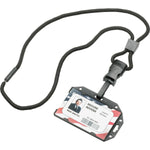 AbilityOne SKILCRAFT RFID Card Holder Lanyard, 12, 36" Length, Black