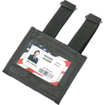 AbilityOne SKILCRAFT Armband ID Badge Holder, Elastic, Vinyl, 1 Each, Black, Clear