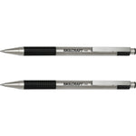 AbilityOne SKILCRAFT Retractable Ballpoint Pen, 0.7 mm Pen Point Size, Black, Stainless Steel Barrel, 2/Pack
